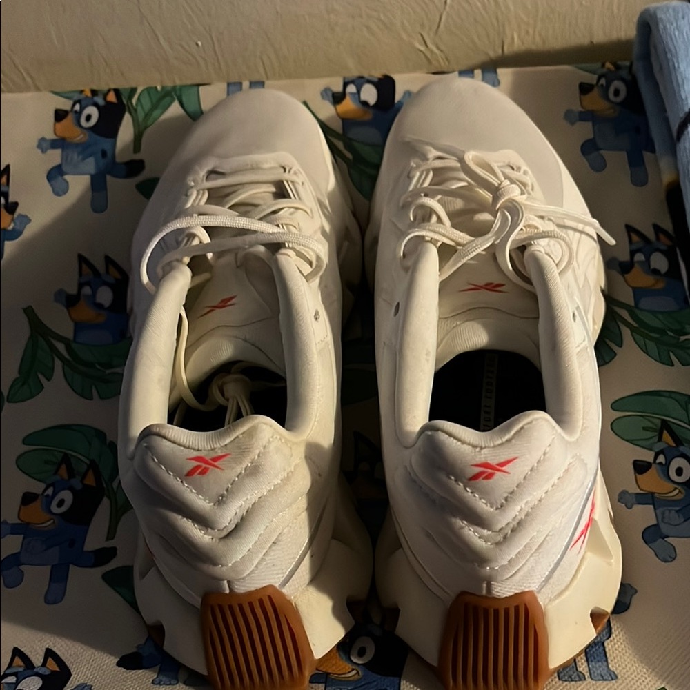 Reebok White and Pink Athletic Shoes